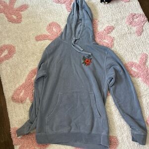 Santa Cruz Skateboards Blue Hoodie with Embroidered Design